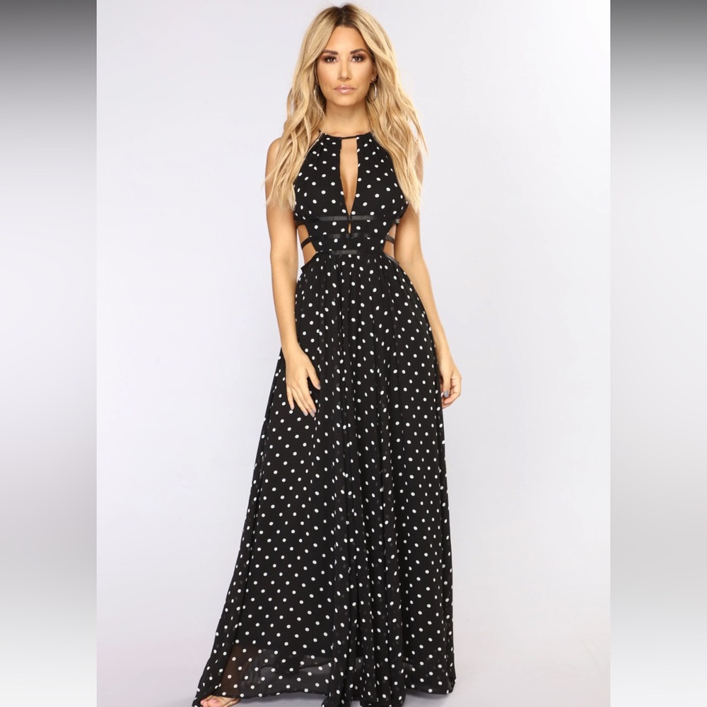 Polka Dot Maxi Dress S